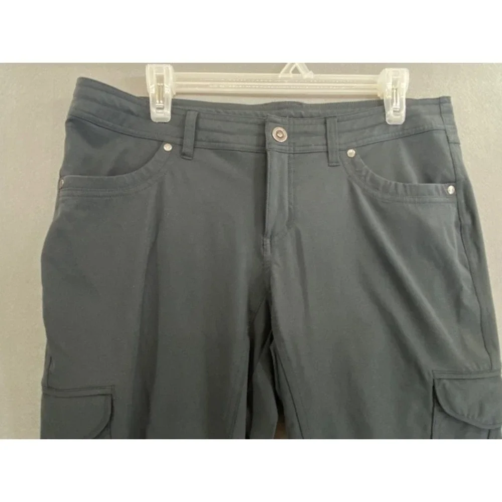 KUHL Womens 12 Cargo Pants Regular Gray‎ Outdoor Hiking Travel adjustable
